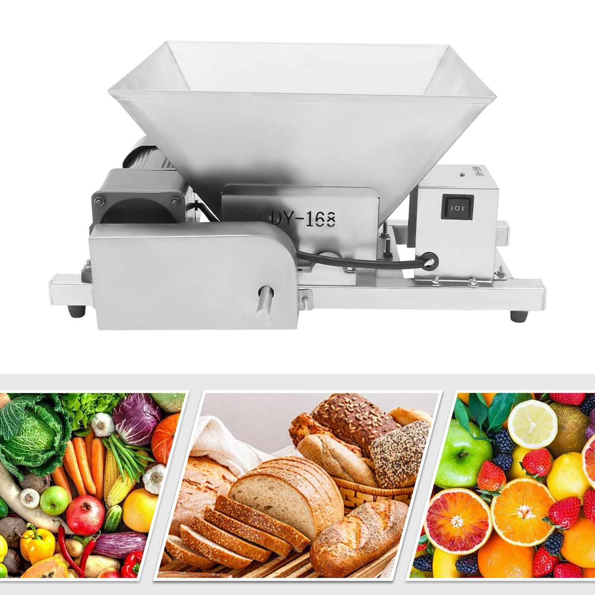 60W Stainless Steel 4L Fruit Crusher H24935