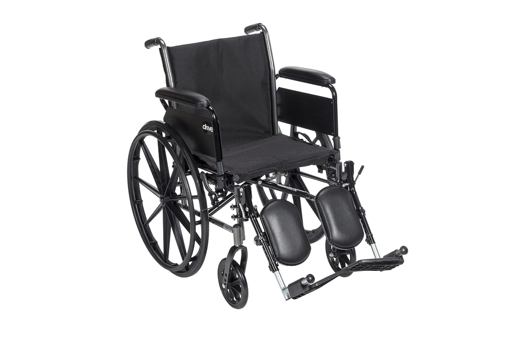 Lightweight Wheelchair Full Arms Black 18" L49610