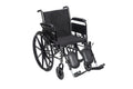 Lightweight Wheelchair Full Arms Black 18" L49610