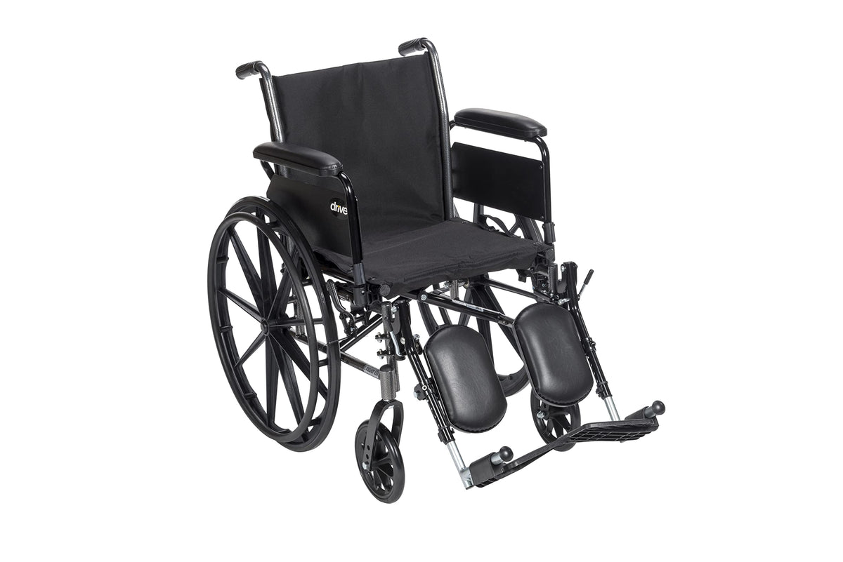 Lightweight Wheelchair Full Arms Black 18" L49610
