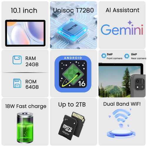 10 Inch Octa-Core Tablet with 24GB RAM 64GB ROM T922650