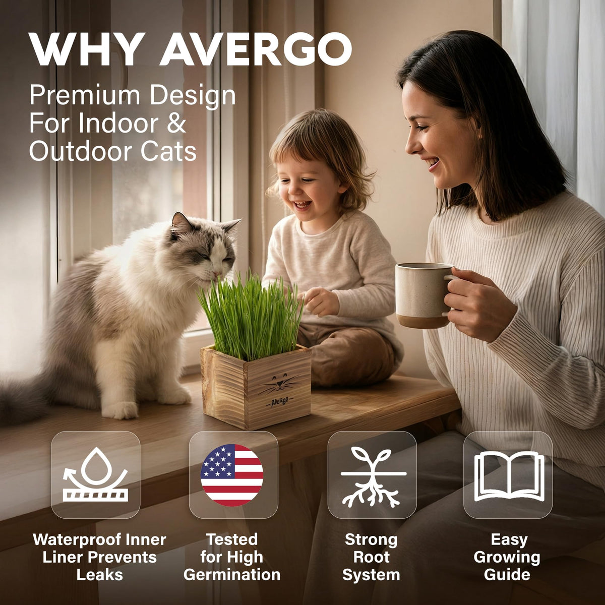 Cat Grass Kit with 2 Seed Packets W547140