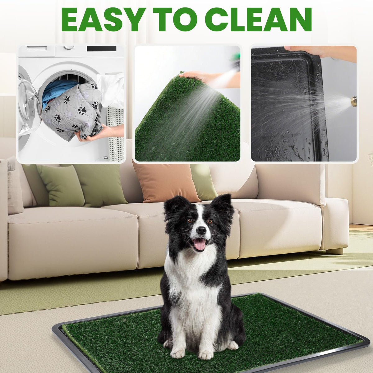Artificial Grass Dog Potty Pad with Tray B8851
