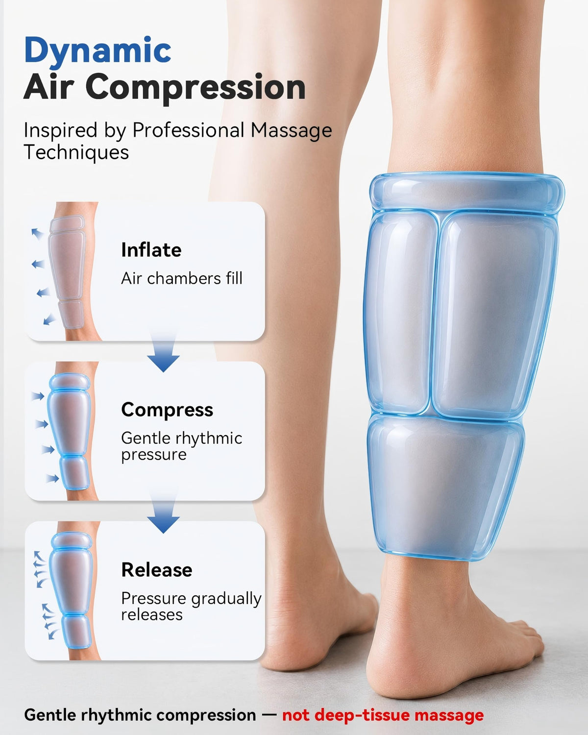 Cordless Rechargeable Leg Compression Massager Q460019