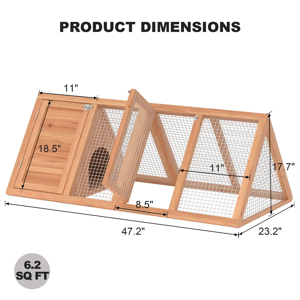 Wooden Chicken Coop and Rabbit Hutch H9943