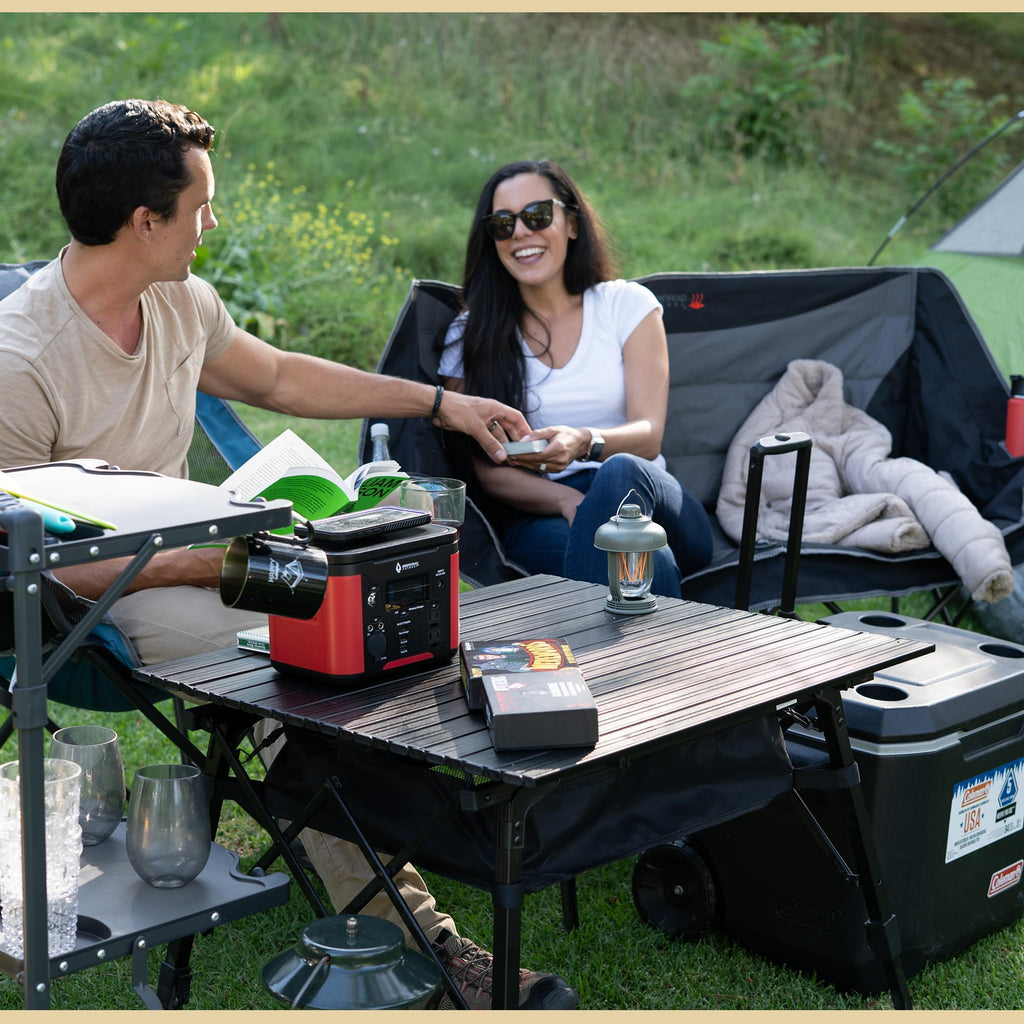 39 in Aluminum Folding Camp Table Q86413