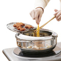 Deep Fryer Pot with Lid, 304 Stainless Steel M2580