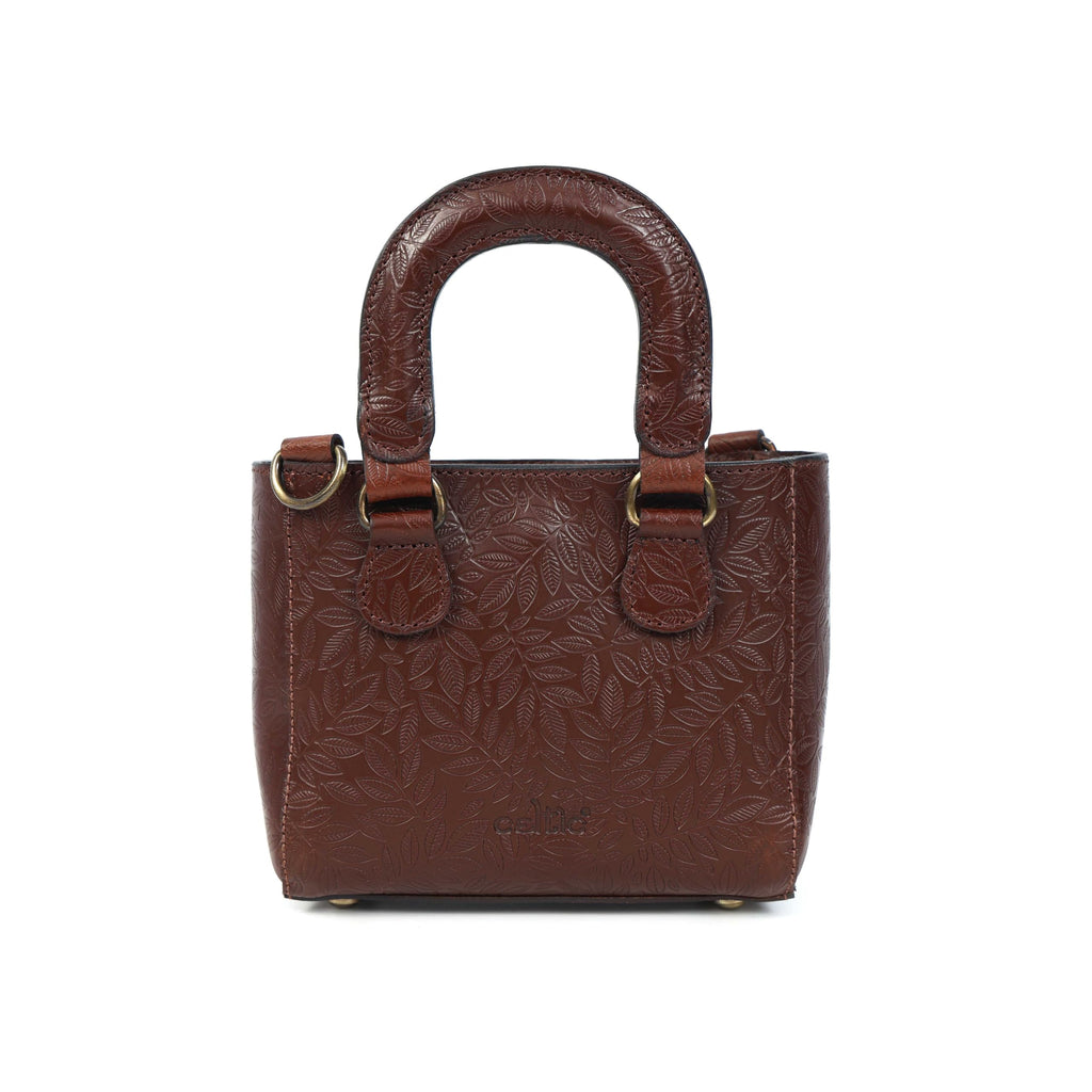 Genuine Leather Mini Tote Crossbody Bag Z94766