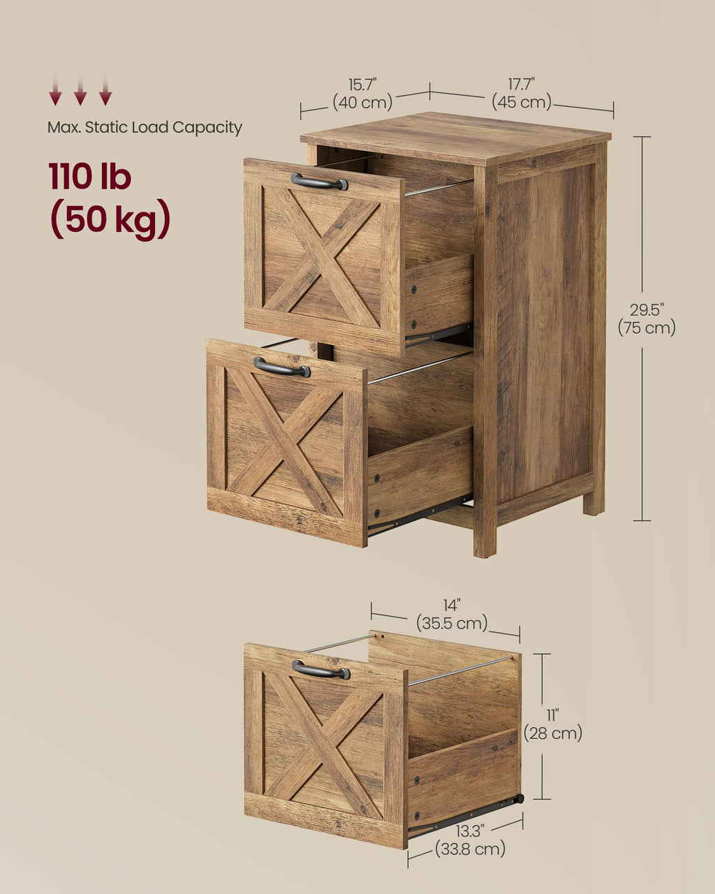 2-Drawer File Cabinet I3515