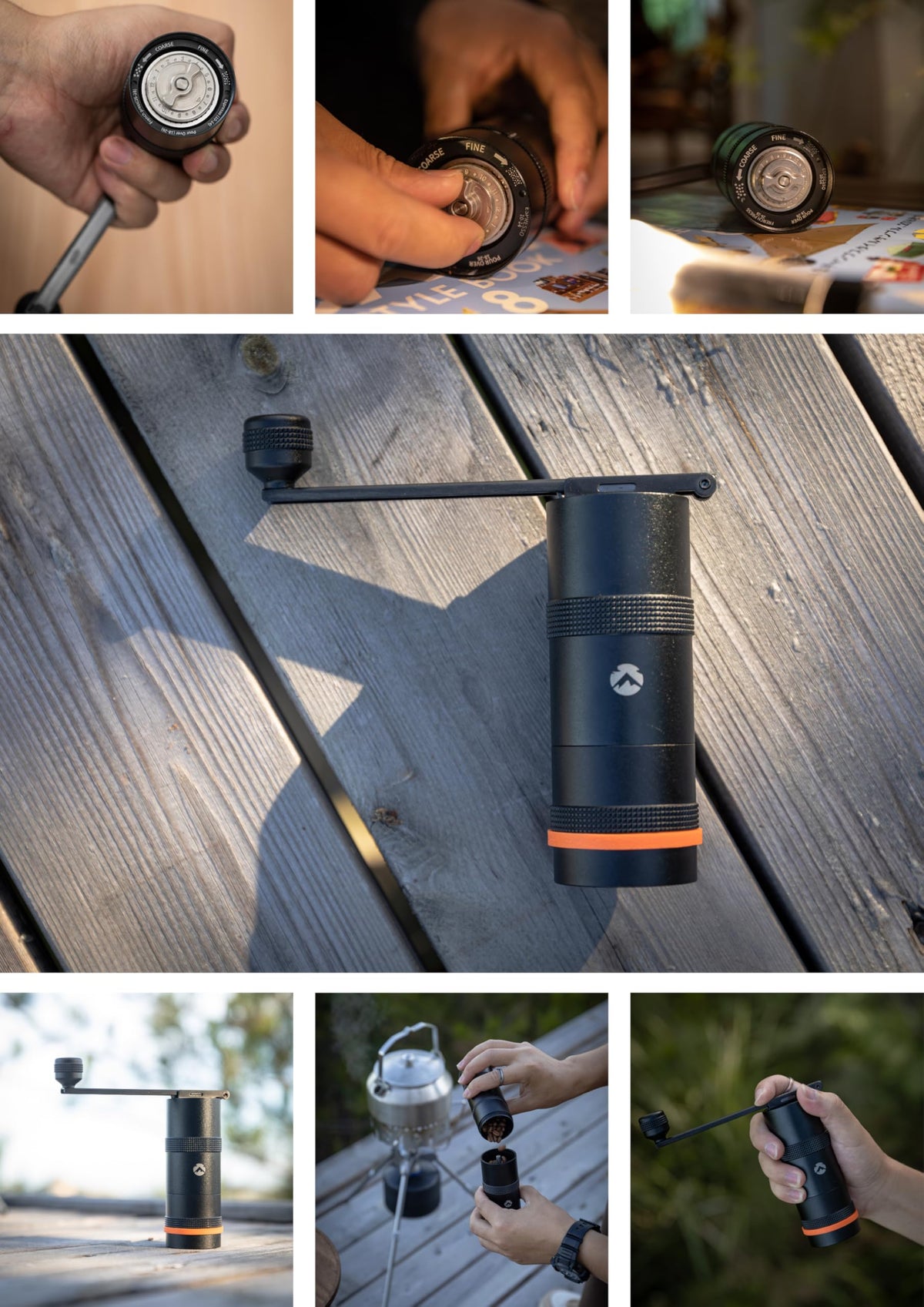 Manual Coffee Grinder 15g Stainless Steel Burr Black U913206