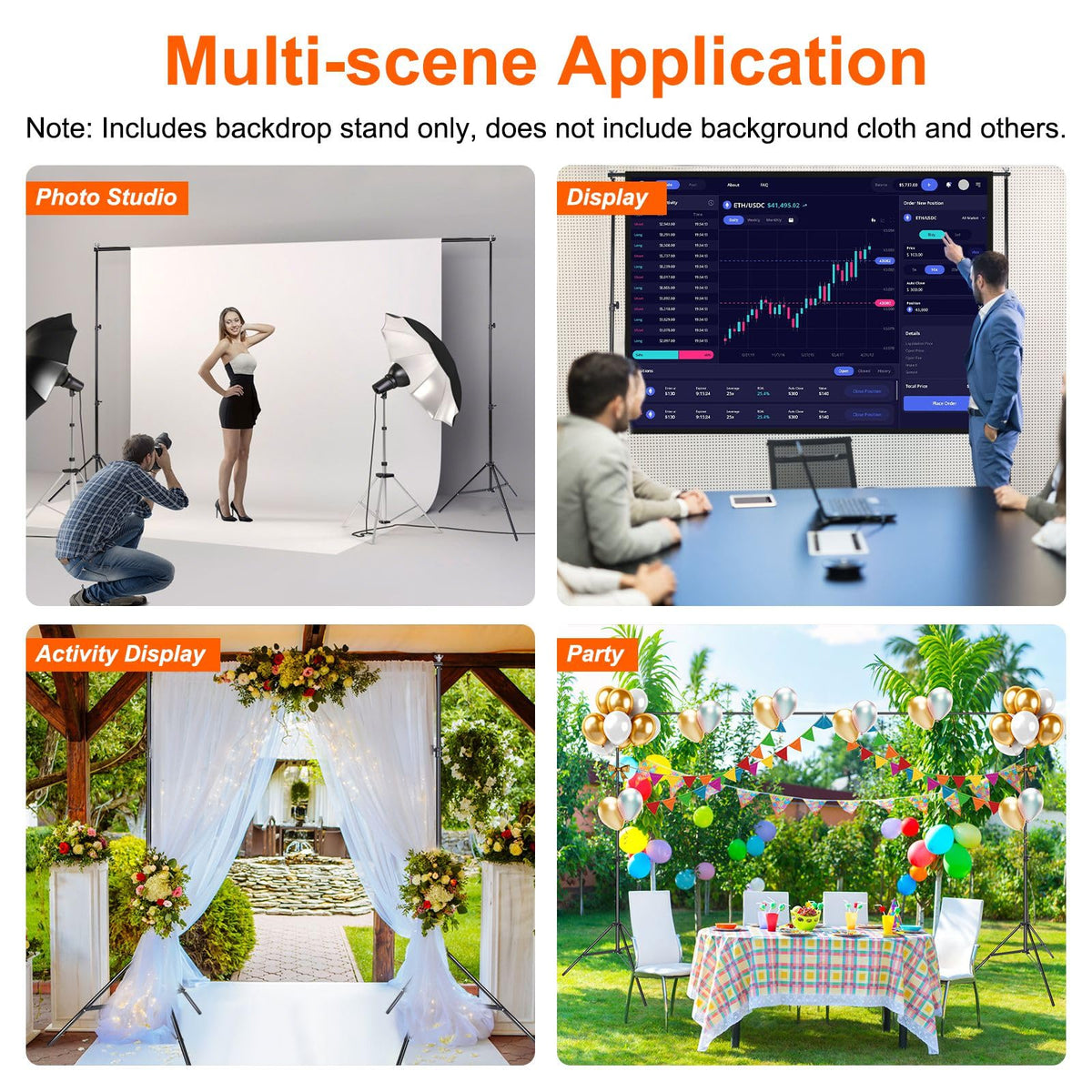 10Ft Wide Backdrop Stand Kit C28440
