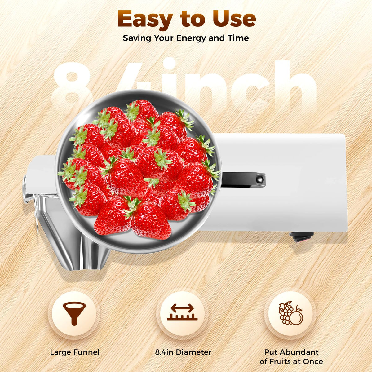 110V 450W Stainless Steel Electric Tomato Strainer X63420