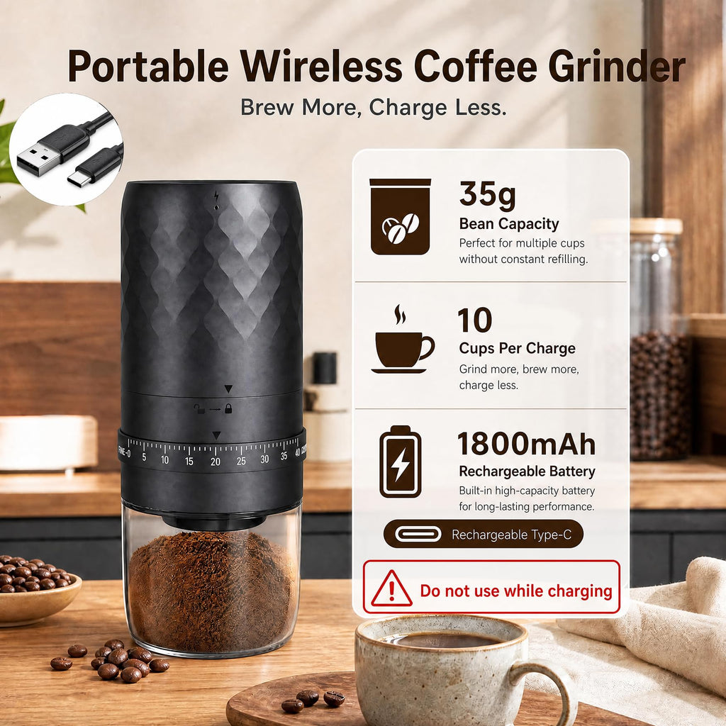 Cordless Burr Coffee Grinder E9035