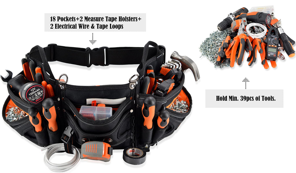 Heavy-Duty 18-Pocket Tool Belt Q55714
