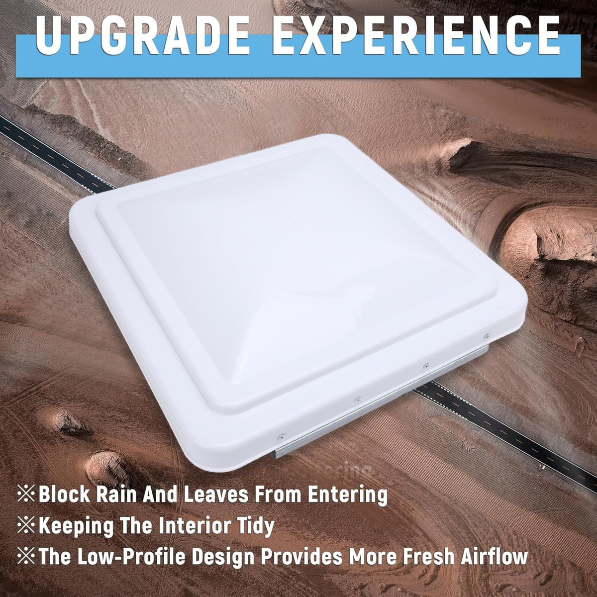 White 14in RV Roof Vent Cover T557