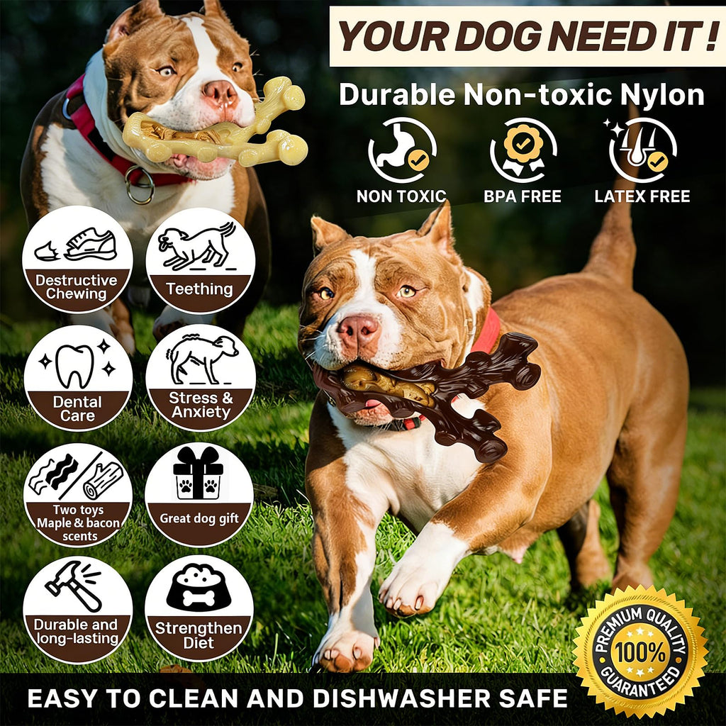 2 Pack Dog Chew Toys for Medium Large Breed N703