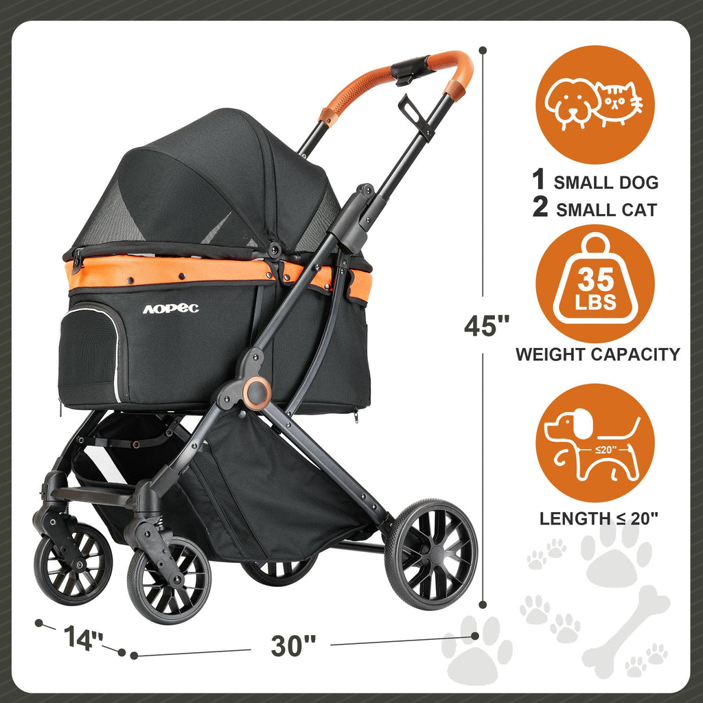 Black Pet Stroller P39307