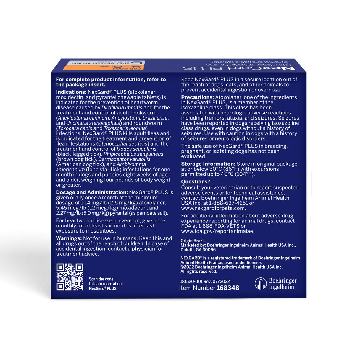 Flea and Tick Heartworm Preventive Soft Chewables for Dogs 4-8 lbs 6 Chews B95563