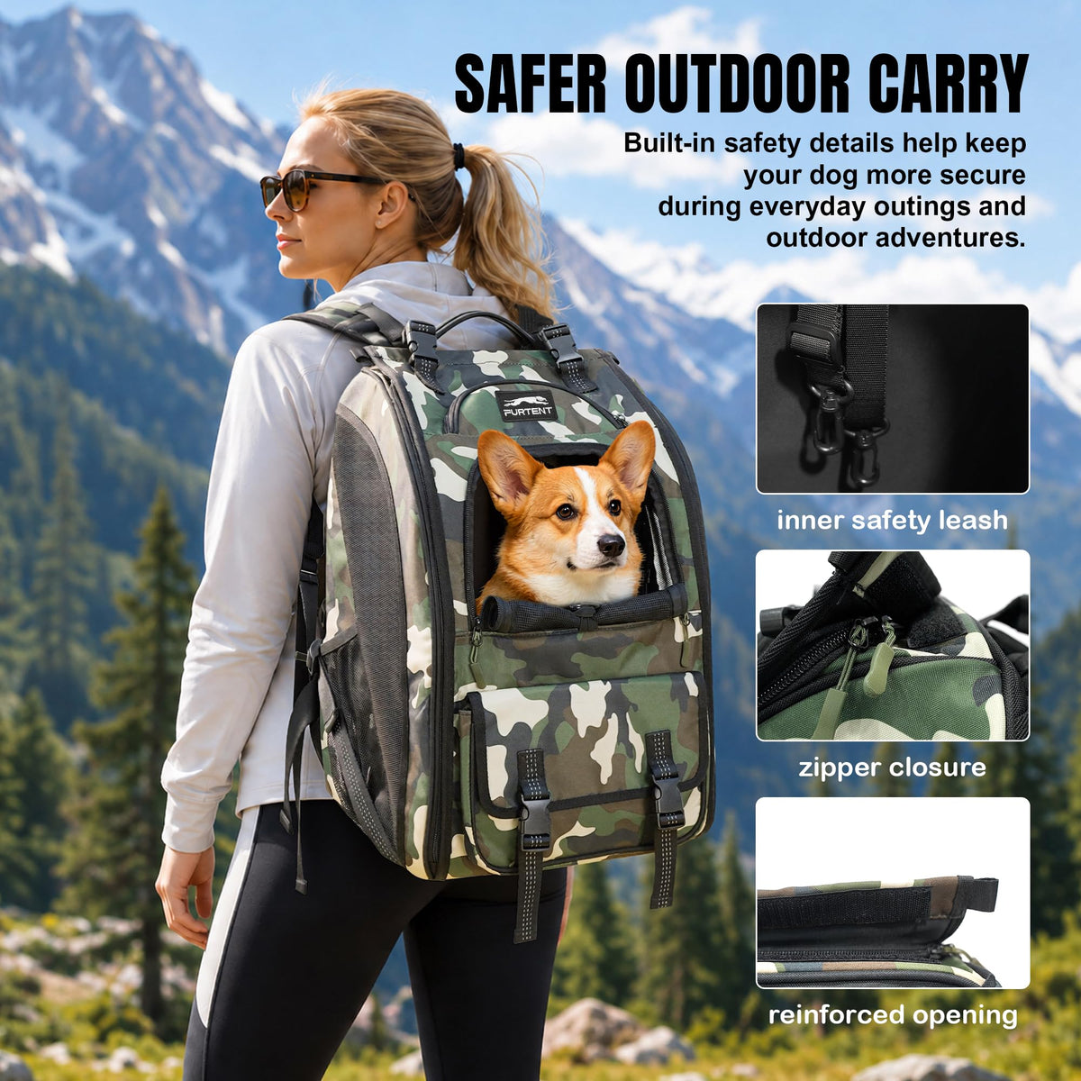 Dog Backpack Carrier Up to 20 lb V899