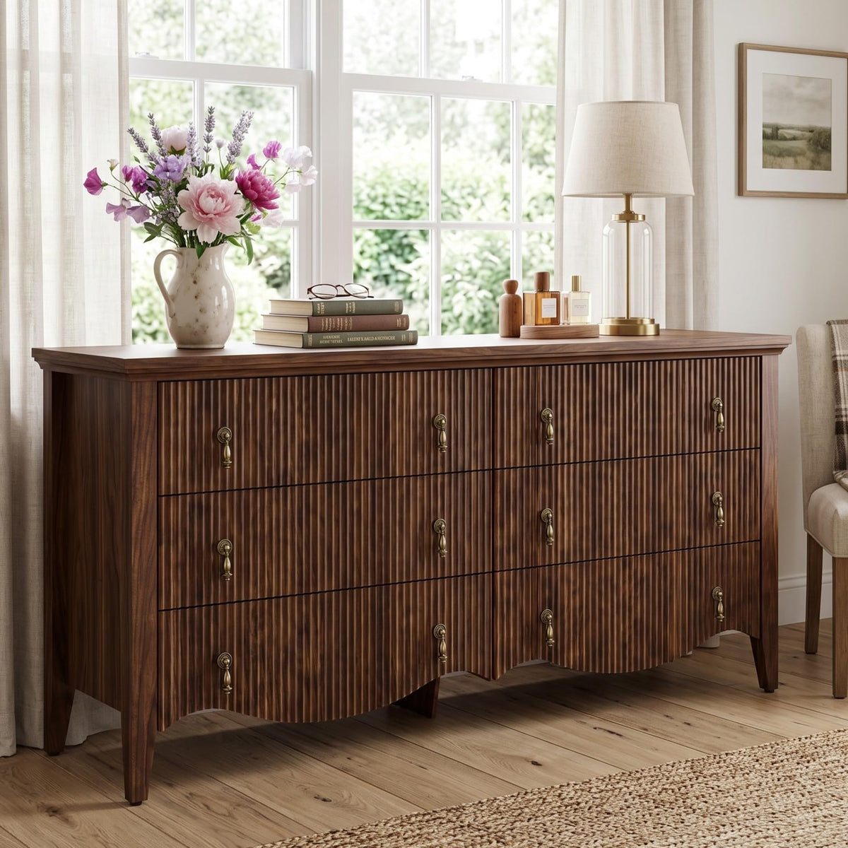 6-Drawer Fluted Dresser N765