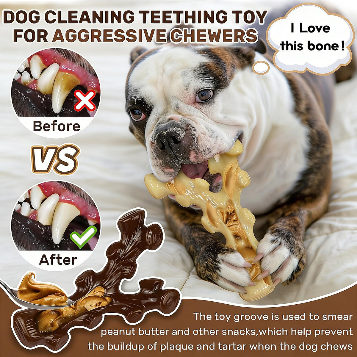2 Pack Dog Chew Toys for Medium Large Breed N703