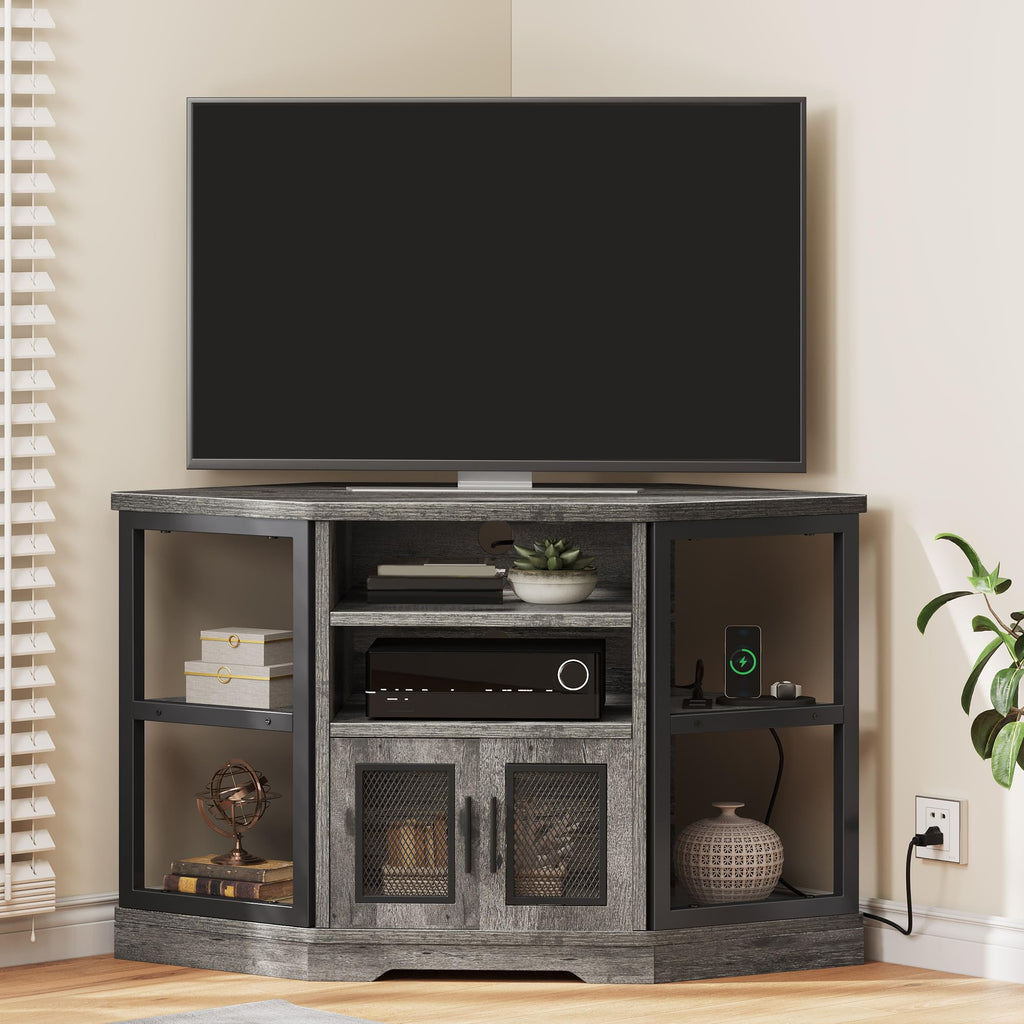 Grey Oak Corner TV Stand P9172
