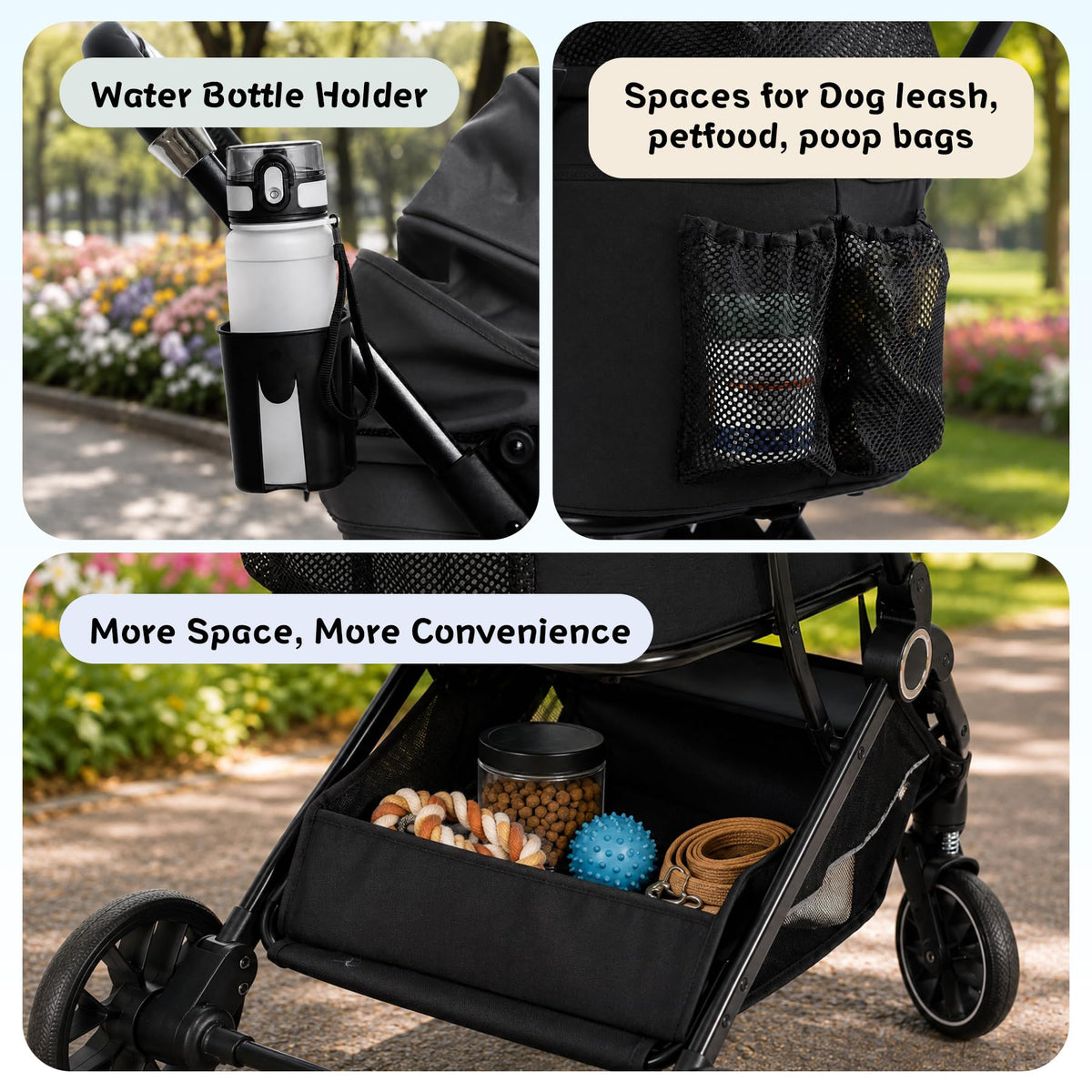 3-in-1 Pet Stroller Black M41311