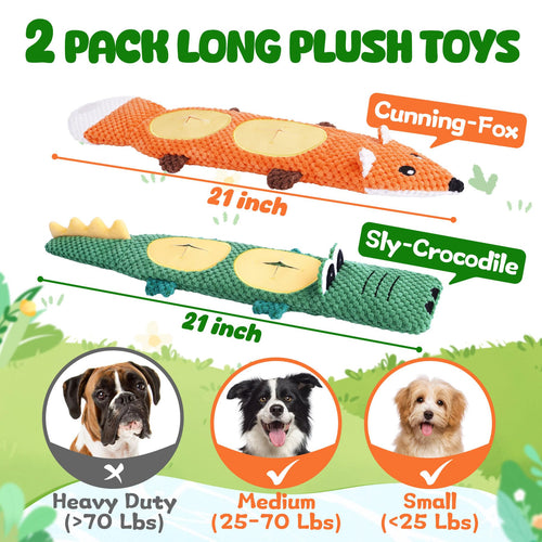 2 Pack No Stuffing Squeaky Dog Toys Q562016