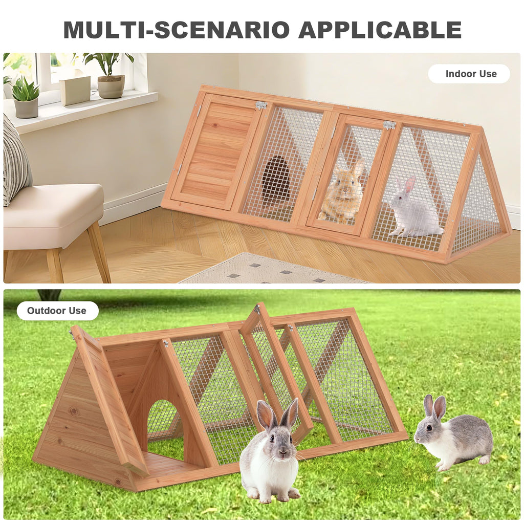 Wooden Chicken Coop and Rabbit Hutch H9943