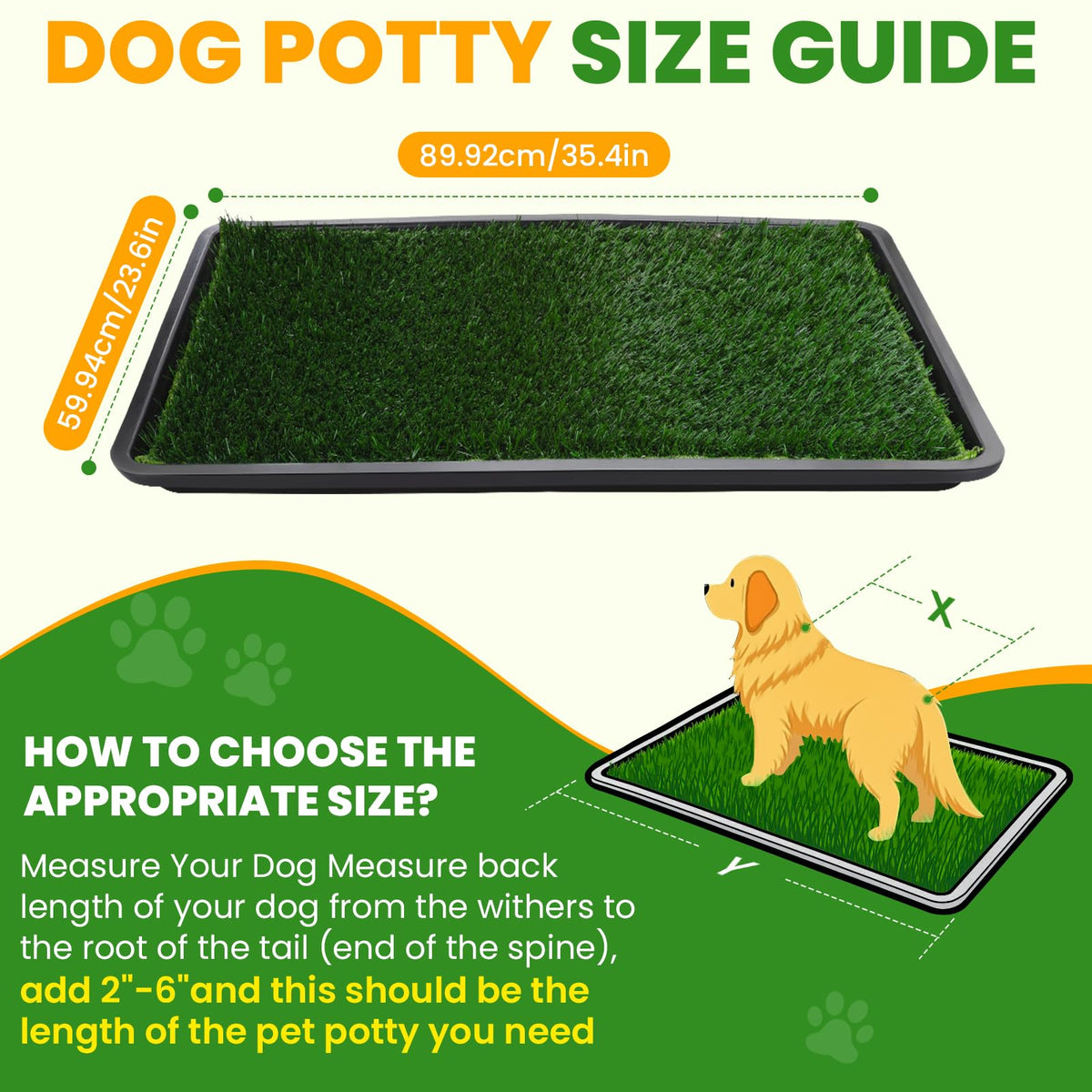 Artificial Grass Dog Potty Pad with Tray B8851