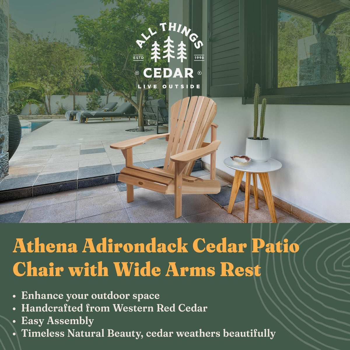 Natural 36 in Adirondack Chair B630