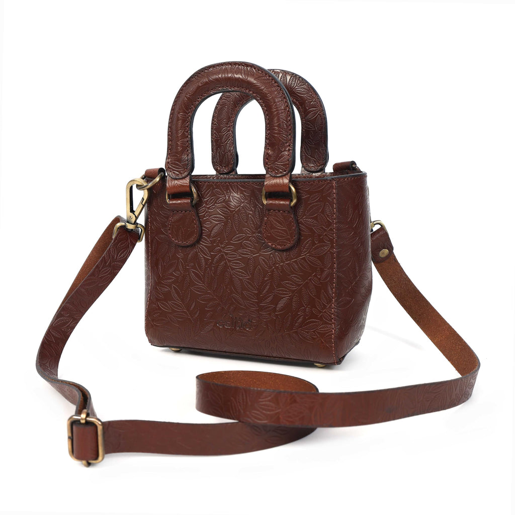 Genuine Leather Mini Tote Crossbody Bag Z94766