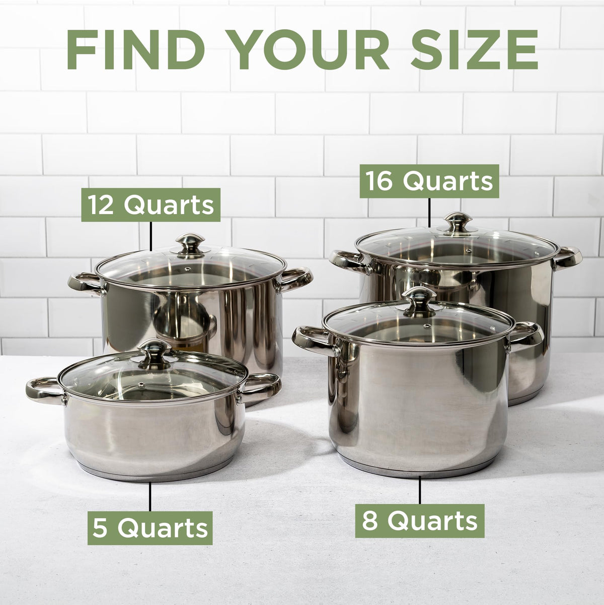 Stainless Steel 8-Quart Stock Pot with Glass Lid A831