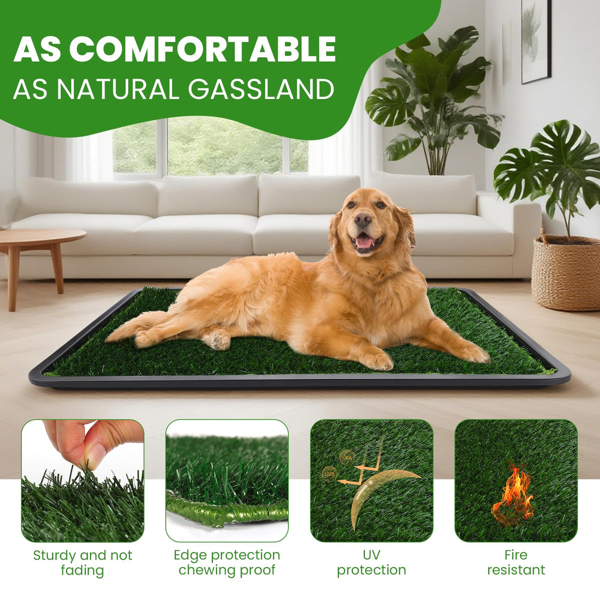 Artificial Grass Dog Potty Pad with Tray B8851