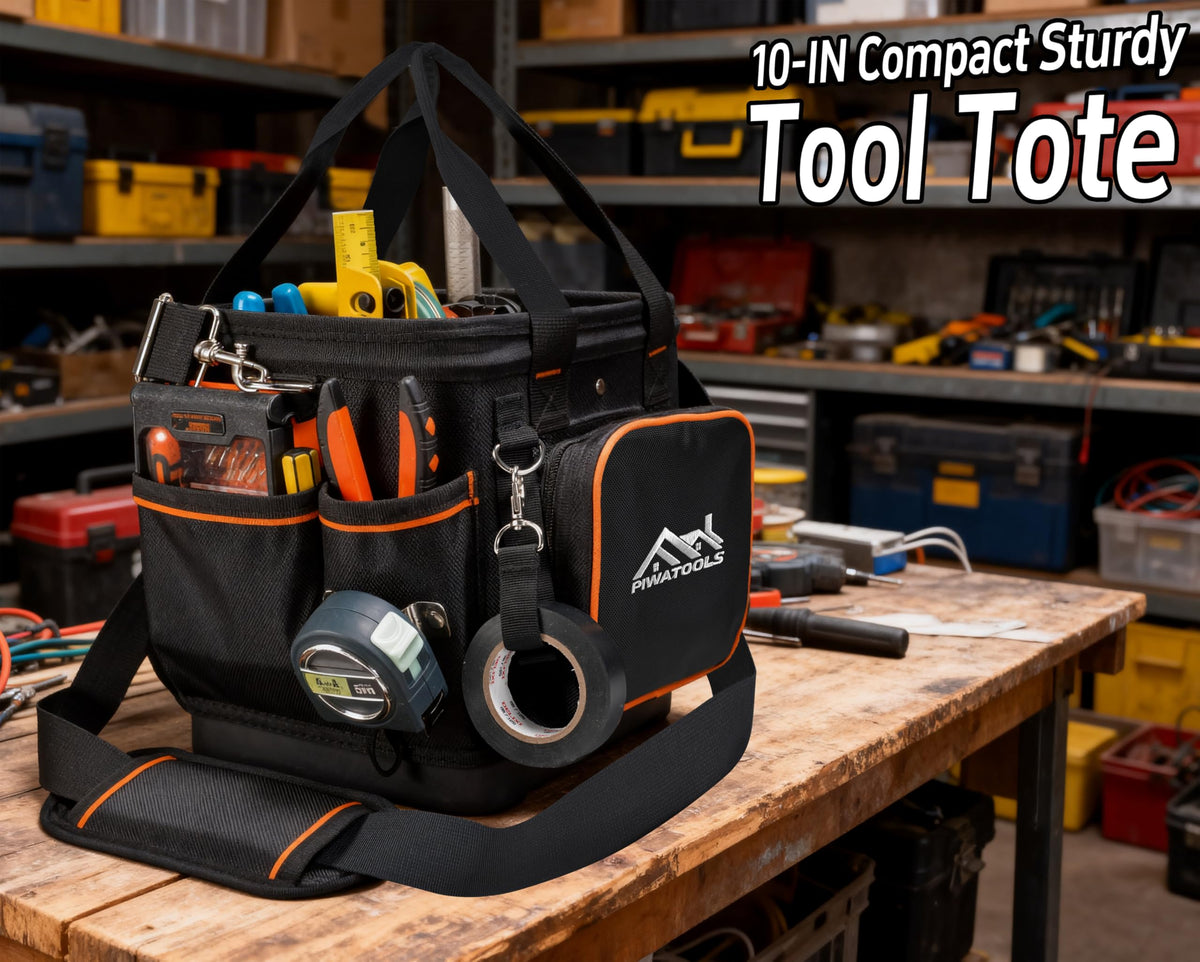10" Compact Open-Top Tool Tote Bag O6570