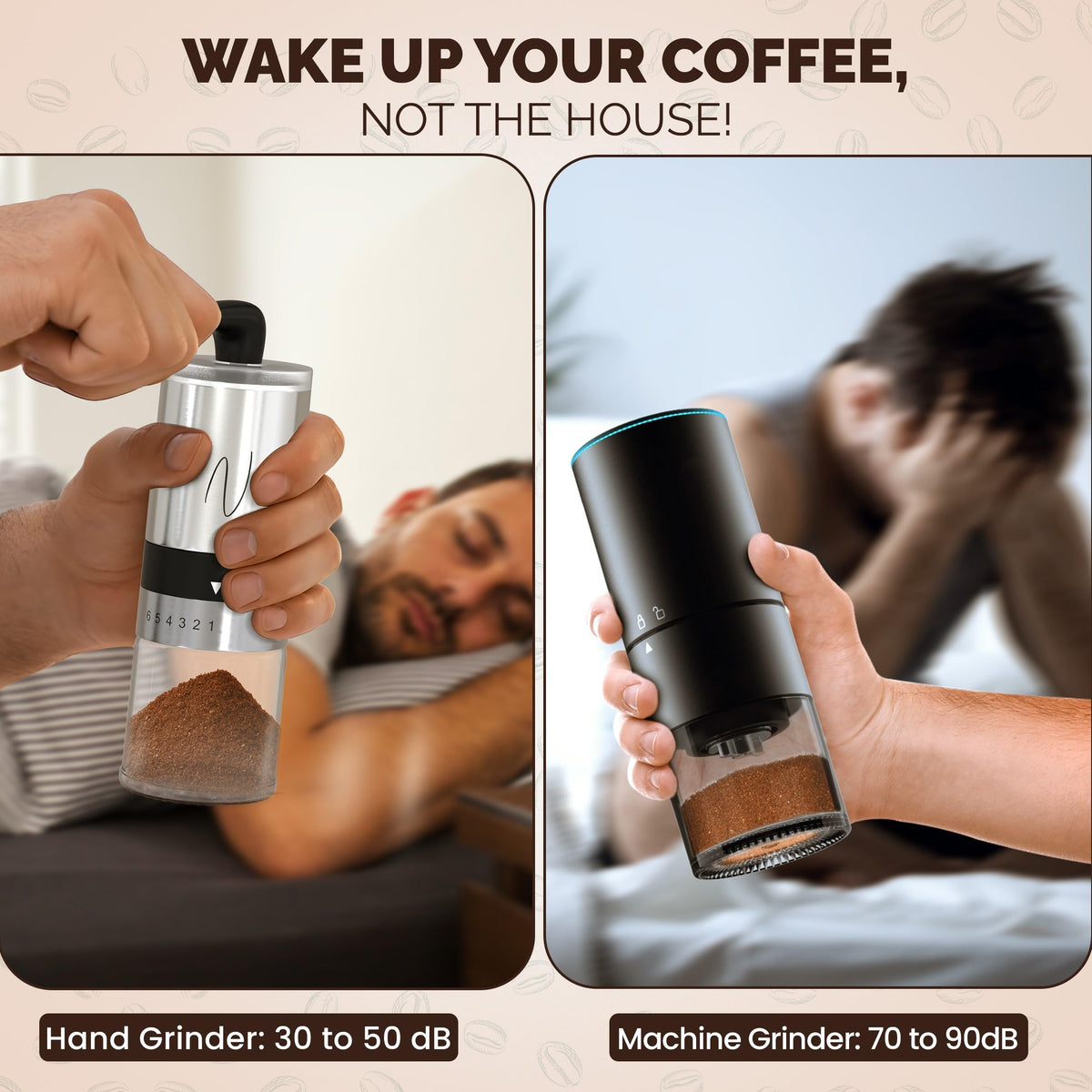 Manual Stainless Steel Hand Crank Burr Coffee Grinder R500646
