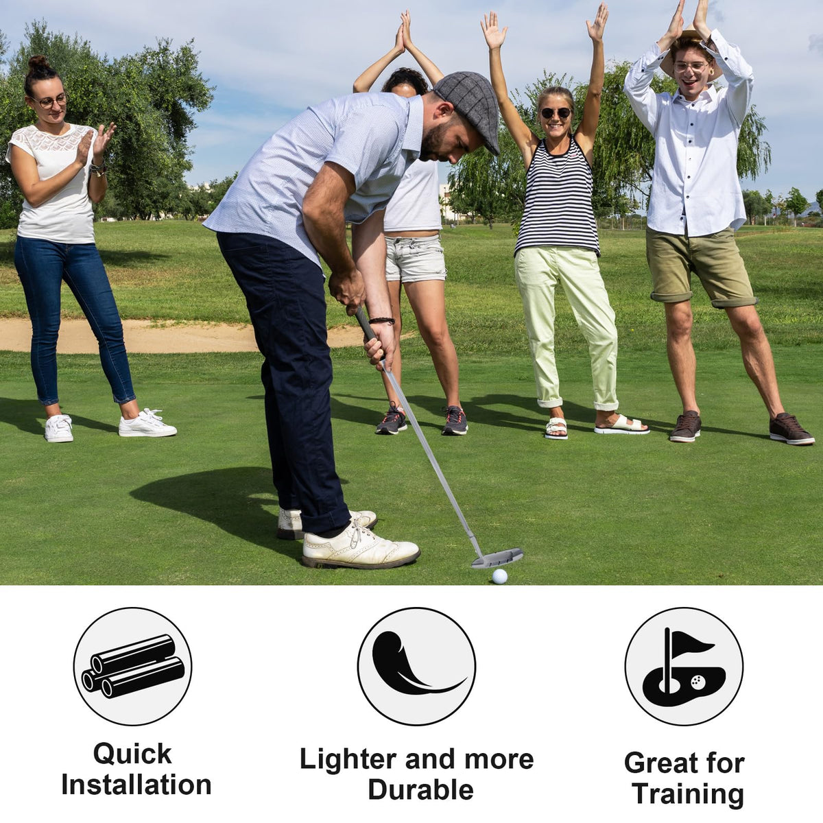 Right Handed Golf Putter with 2 Golf Balls A893180