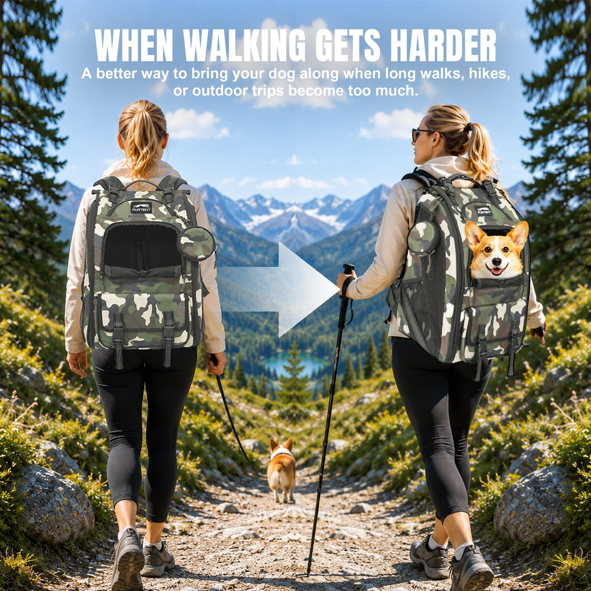 Dog Backpack Carrier Up to 20 lb V899