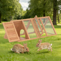 Wooden Chicken Coop and Rabbit Hutch H9943