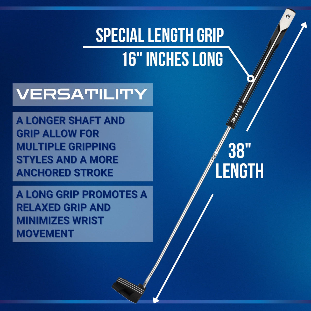 Extra Long 38 Inches Putter with Headcover M870018