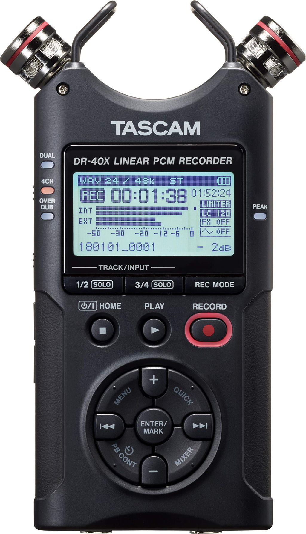 4-Track Portable Handheld Field Recorder with 2 XLR/TRS Inputs C96279