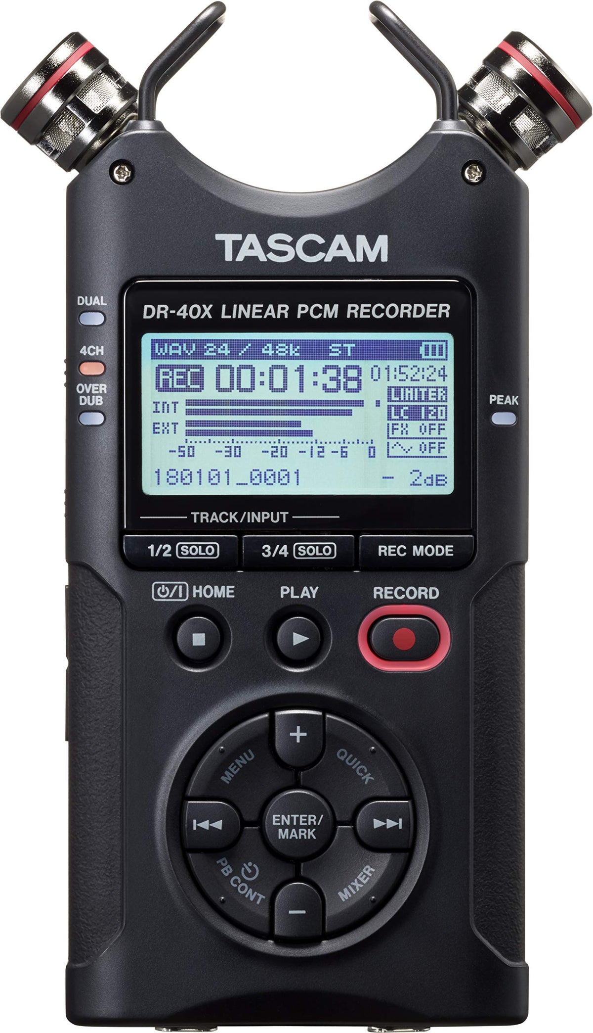 4-Track Portable Handheld Field Recorder with 2 XLR/TRS Inputs C96279
