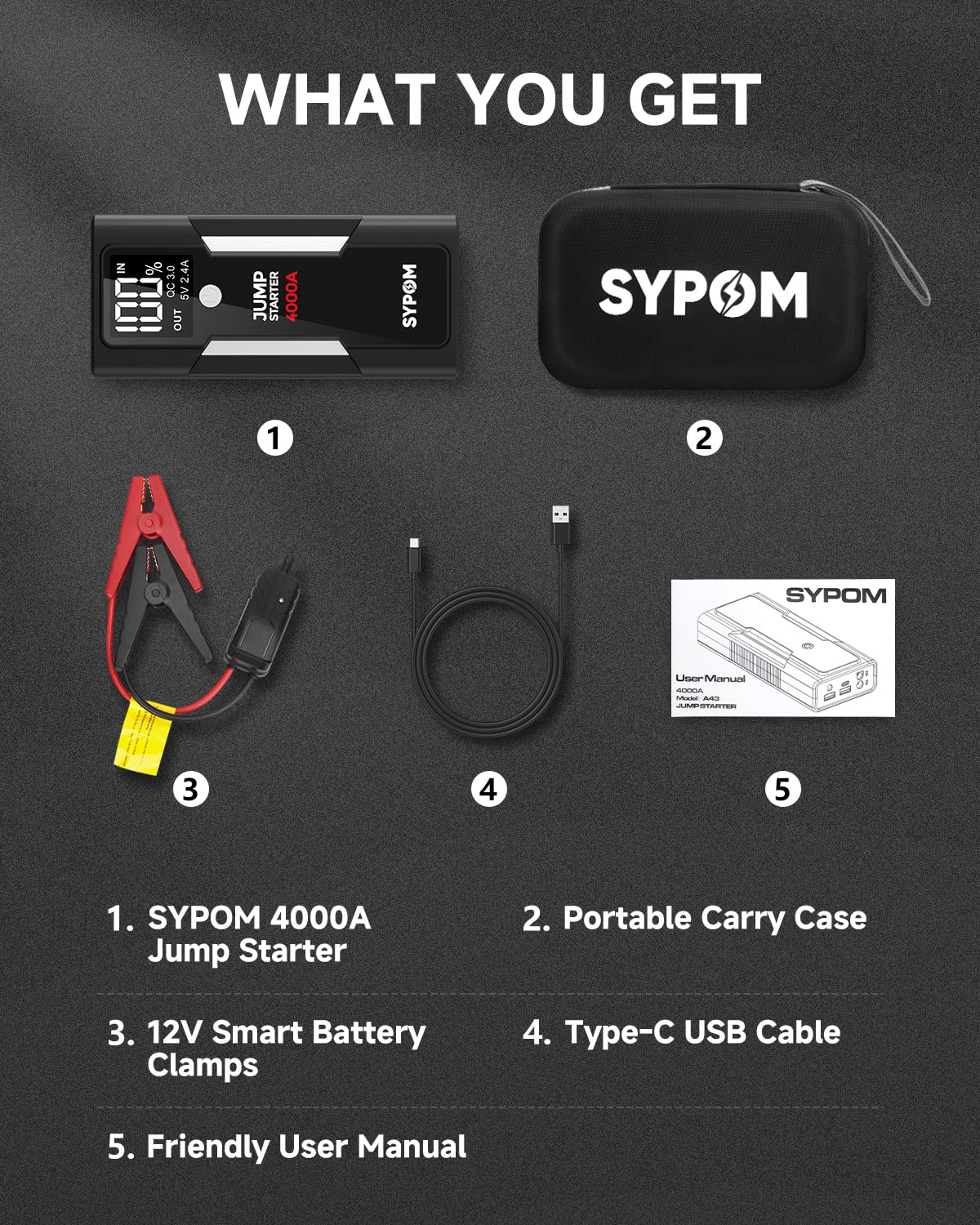 12V Portable Car Jump Starter Power Pack Q3593