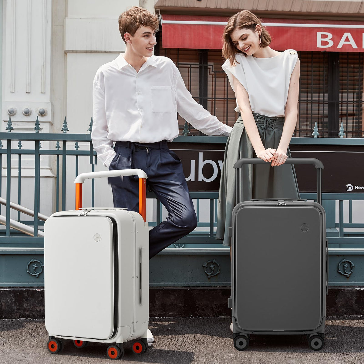 20 Inch Carry On Luggage Aluminum Frame Spinner Wheels B9855