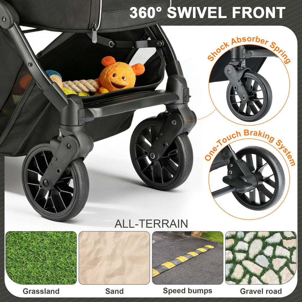 Black Pet Stroller P39307