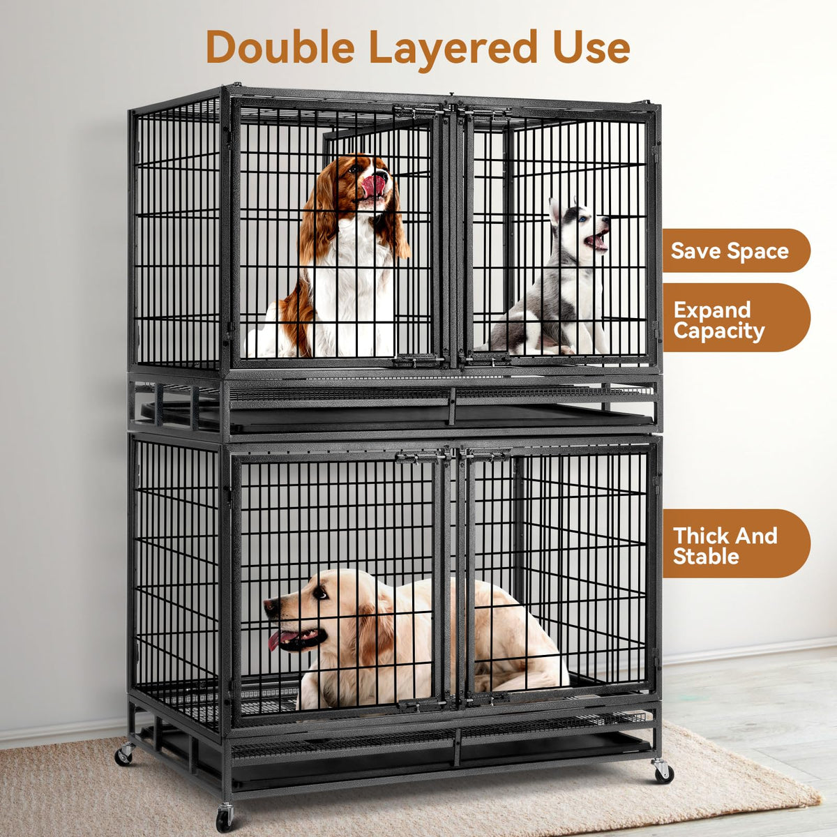 48 inch Wire Dog Crate with Divider Q803