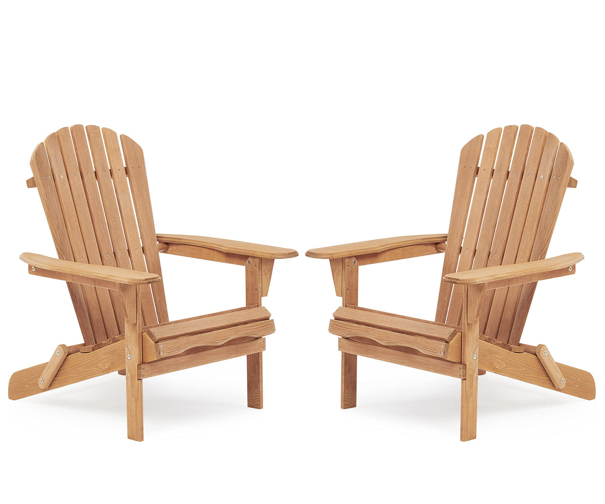 Wooden Folding Adirondack Chair Set of 2 H850072