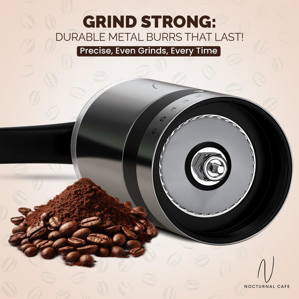 Manual Stainless Steel Hand Crank Burr Coffee Grinder R500646