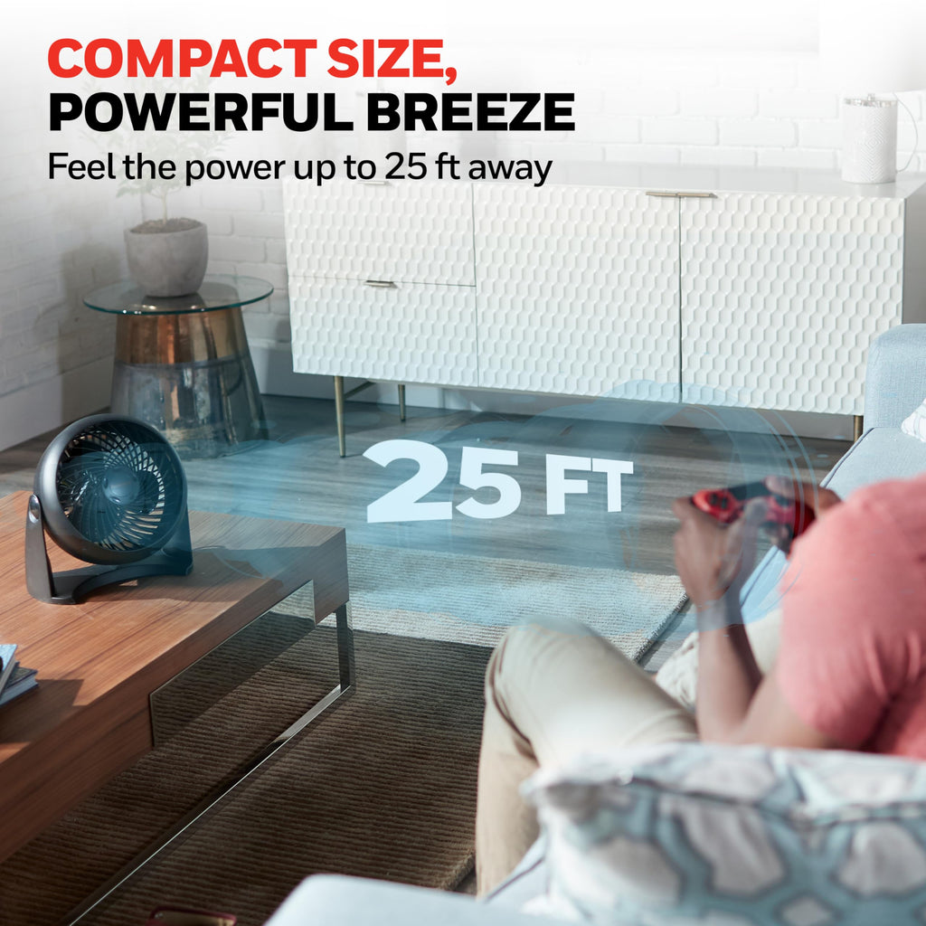 Black 3 Speed Tabletop Air Circulator Fan X455