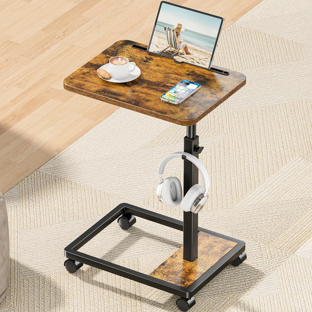 Adjustable TV Tray Table with Wheels Q50914